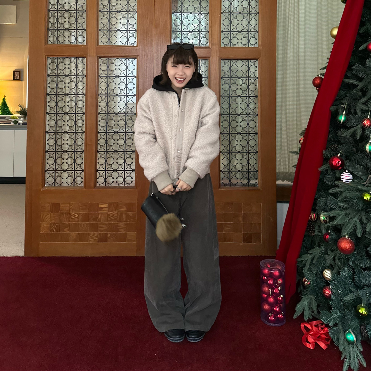 Our2【复古工装裤】2025秋冬加绒设计款复古直筒休闲时尚工装裤女,淘宝优惠券,粉丝福利购,淘宝优惠卷