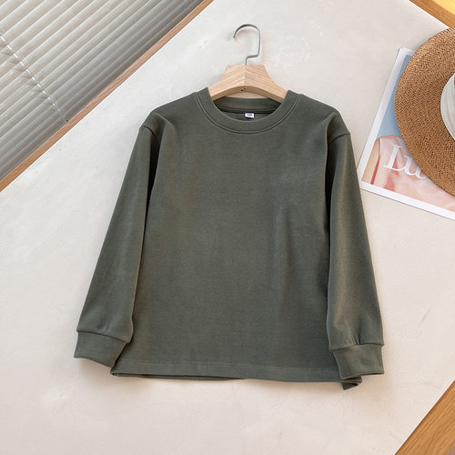 官网99童装男童女童摇粒绒圆领T恤长袖抓绒内搭25秋冬新款481213 - 图0