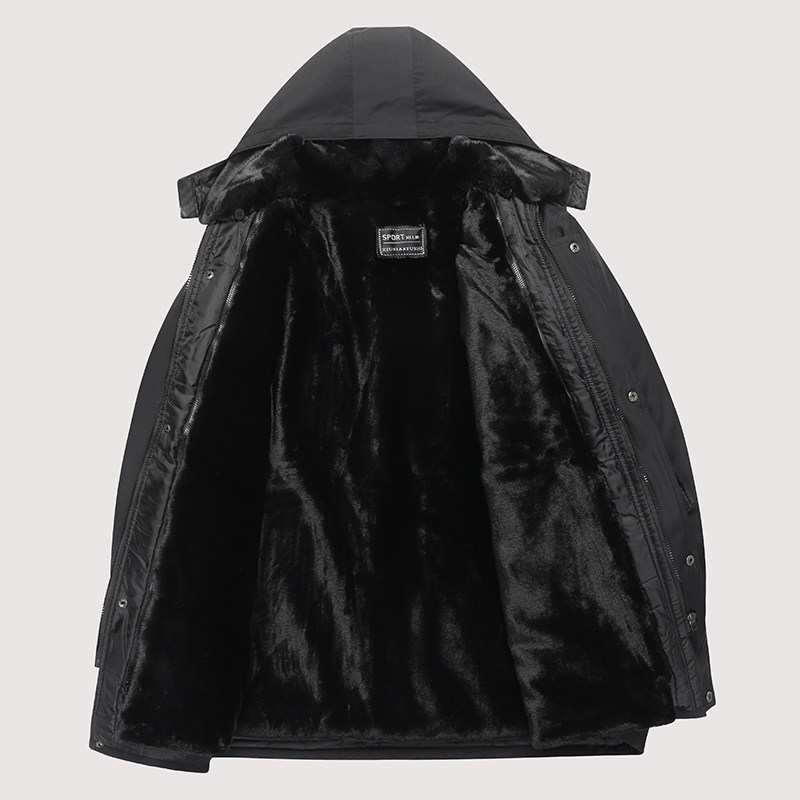 老年人冬季男棉衣服中长款外套爷爷活里活面加绒加厚老人棉袄毛领,淘宝优惠券,粉丝福利购,淘宝优惠卷