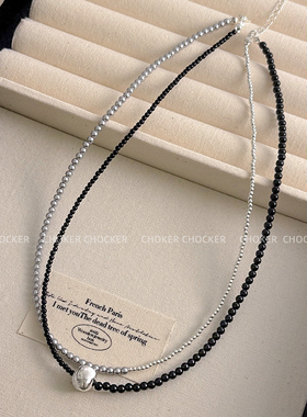 不对称小众设计款串珠项链