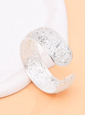 复古仿苗银开口手镯少数民族风