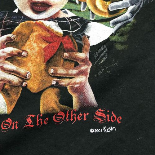 KORN科恩乐队美式复古摇滚短袖T恤男女情侣款VTG高街潮牌纯棉半袖 - 图1