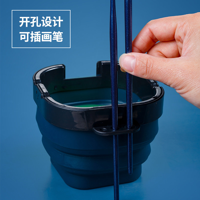 秀普折叠式水桶水粉水彩分装格子保湿颜料盒调色盘