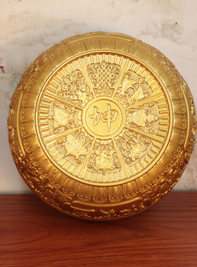 黄铜乾坤聚宝盆家居招财摆件