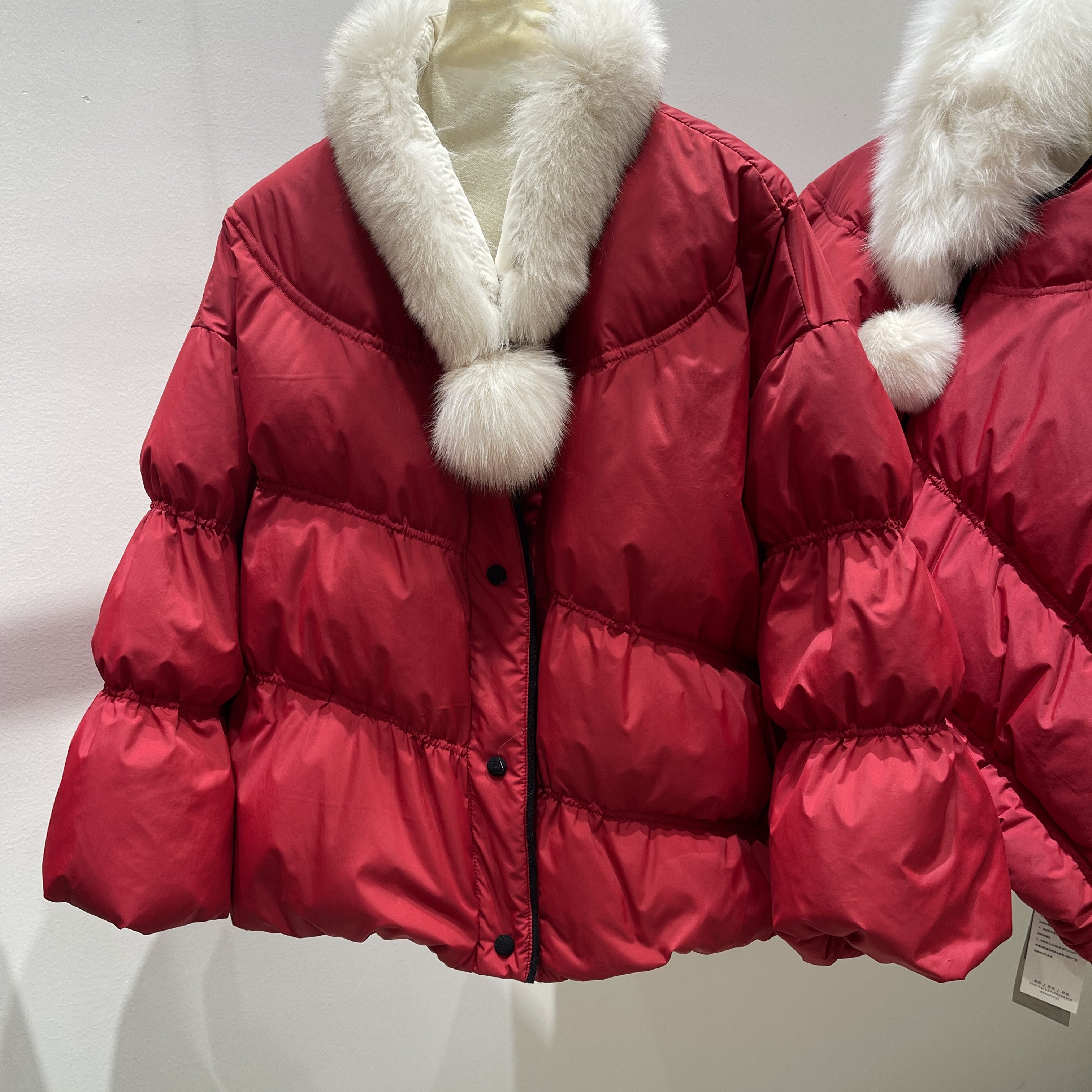 瑞瑞狸毛领甜美泡芙云感保暖羽绒服外套(配可拆卸狐狸毛领)d1412,淘宝优惠券,粉丝福利购,淘宝优惠卷