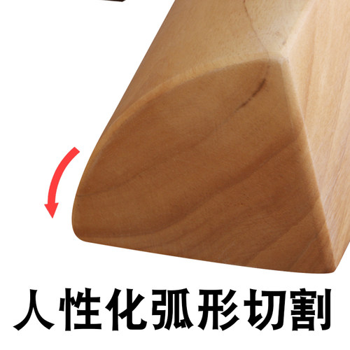 艾扬格实木瑜伽砖四分之一圆砖弧形砖辅助斜木板瑜伽辅具拉伸木砖 - 图1