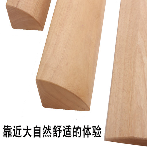 艾扬格实木瑜伽砖四分之一圆砖弧形砖辅助斜木板瑜伽辅具拉伸木砖 - 图0