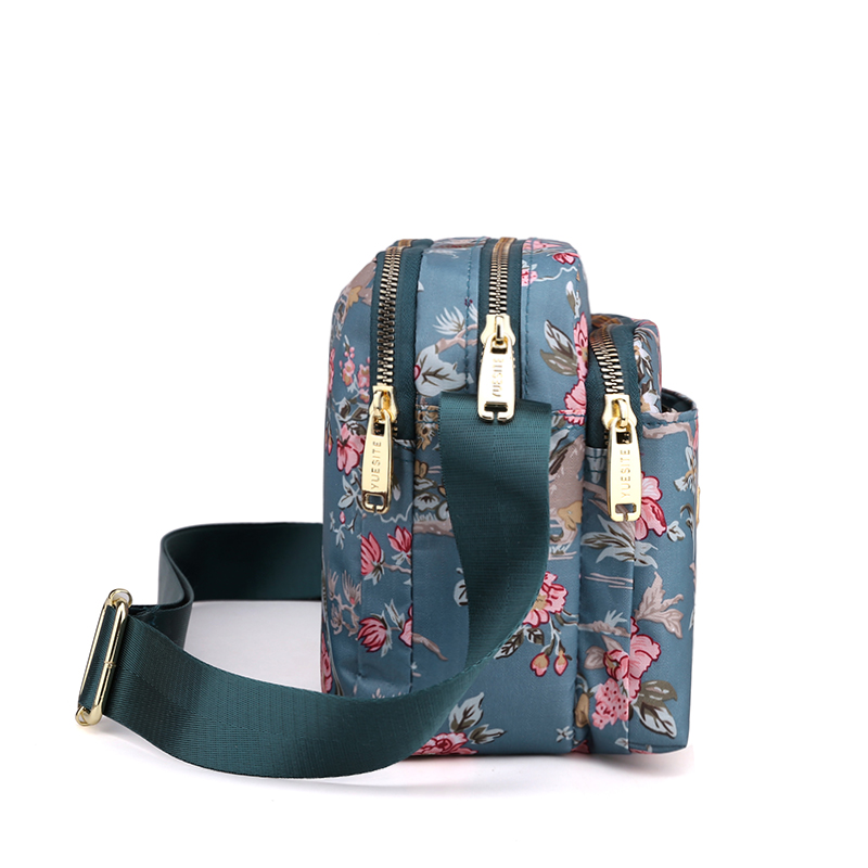 多层做生意包新款收钱斜跨女包单肩包斜挎包印花女士休闲妈妈包包 - 图0