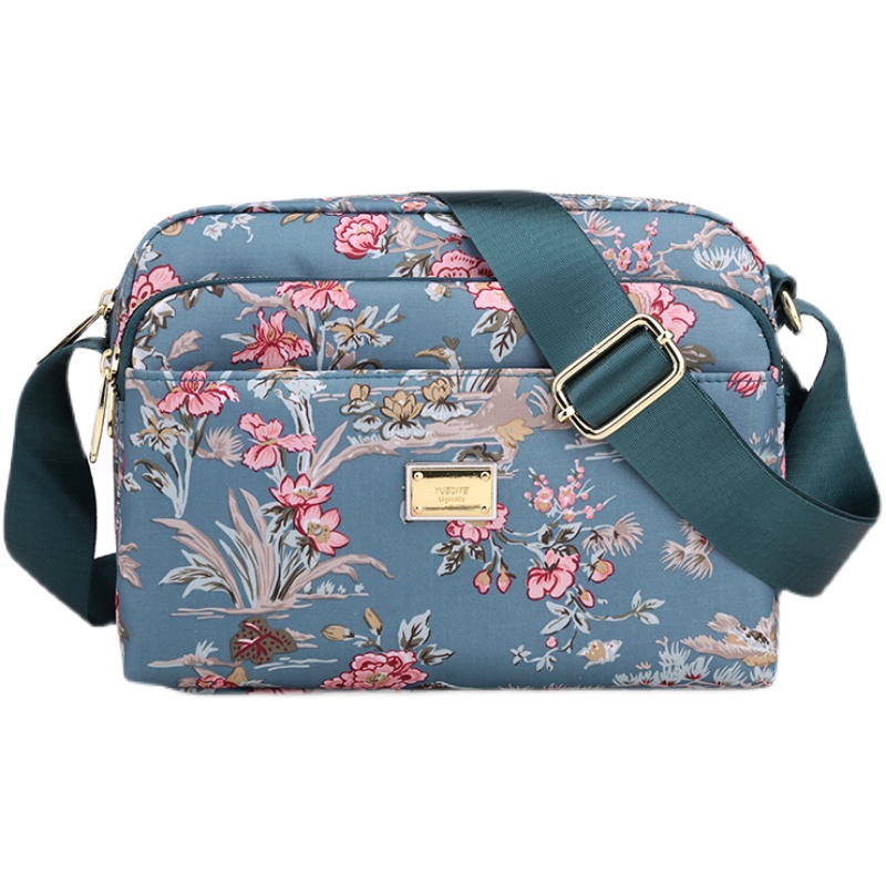 多层做生意包新款收钱斜跨女包单肩包斜挎包印花女士休闲妈妈包包 - 图3