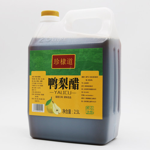 珍棣道阳信鸭梨醋2.5L大罐凉拌吃水饺家用甜醋果醋酿造食醋调味品 - 图1