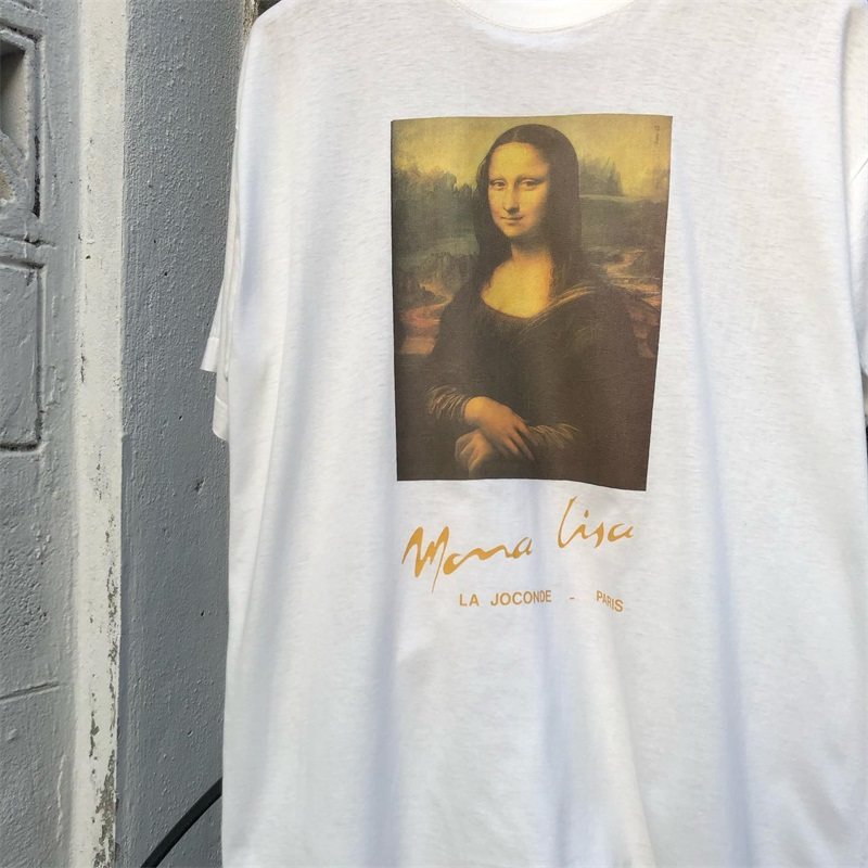 蒙拉丽莎油画风复古Cityboy阿美咔叽重磅短袖美潮宽松男女情侣T恤,淘宝优惠券,粉丝福利购,淘宝优惠卷