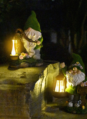 White bearded dwarf ornament outdoor lawn elf decoration so