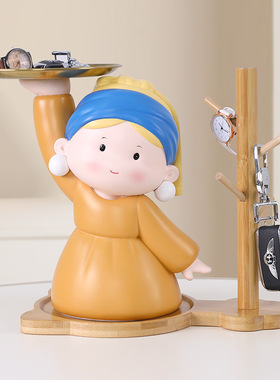 Cartoon light luxury high-end tray ornaments, foyer key sto