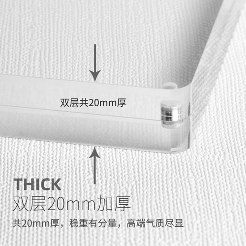 水晶标价牌加厚亚克力桌卡桌牌强磁性台签展示牌相框价格标签牌 - 图3