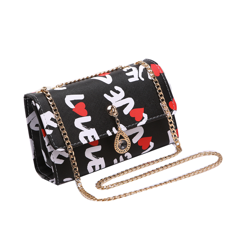 2024新品韩版单肩包斜挎包小方包个性时尚链条包简约百搭女包包 - 图2