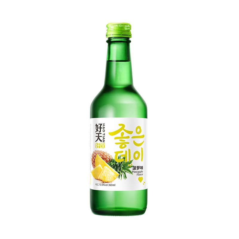 韩国进口舞鹤好天好饮菠萝味水果味烧酒360ml清酒瓶装●1瓶包邮 - 图3