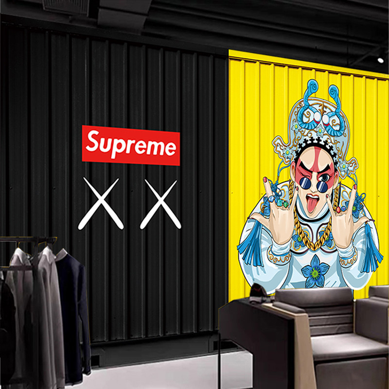 涂鸦墙纸自粘墙贴墙面贴纸动漫背景画时尚壁纸工业风宿舍墙面装饰,淘宝优惠券,粉丝福利购,淘宝优惠卷