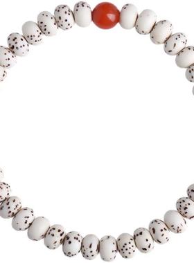 星月菩提子4x6mm手串男女款素珠单圈佛珠配绿松石蜜蜡南红简约