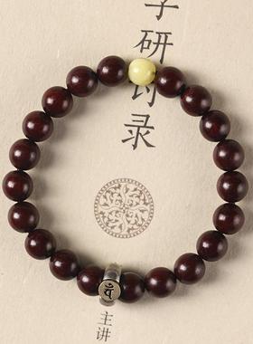 原创檀木DIY复古八大本命佛生肖男女情侣款佛珠念珠单圈守护手链