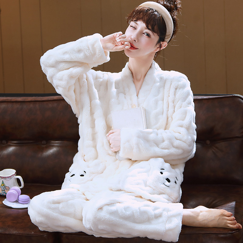 秋冬季法兰绒套装 雅岱梦睡衣/家居服套装