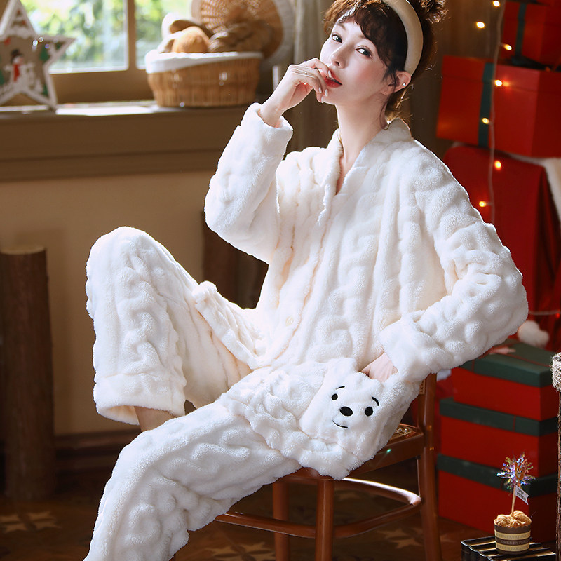 秋冬季法兰绒套装 雅岱梦睡衣/家居服套装