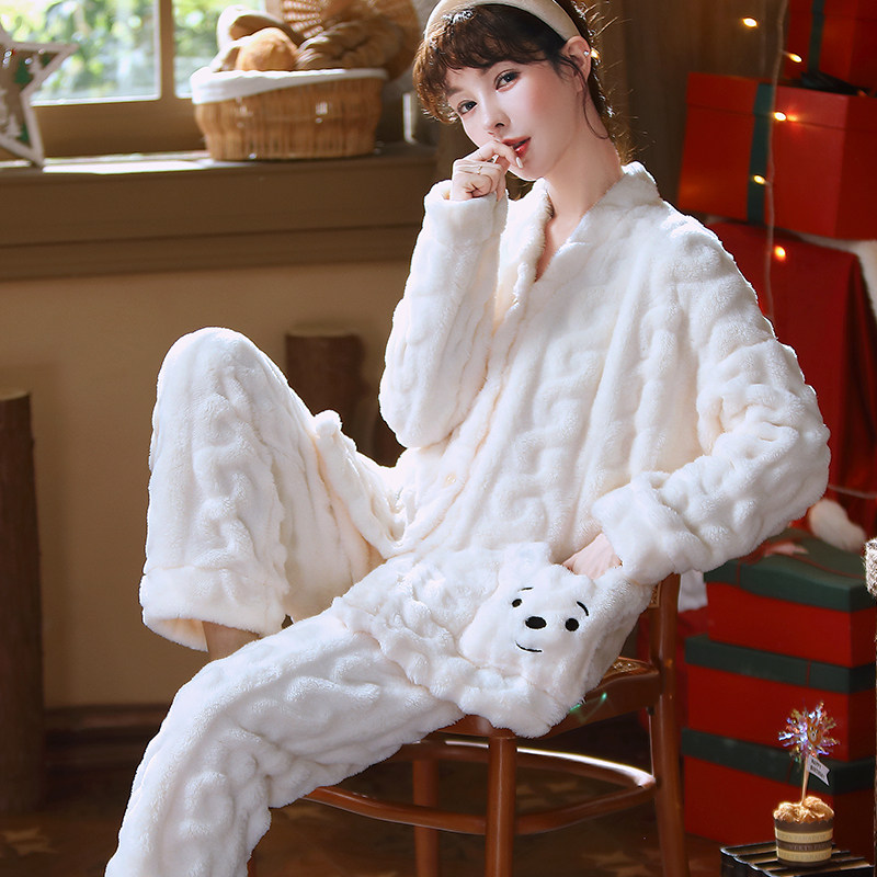 秋冬季法兰绒套装 雅岱梦睡衣/家居服套装