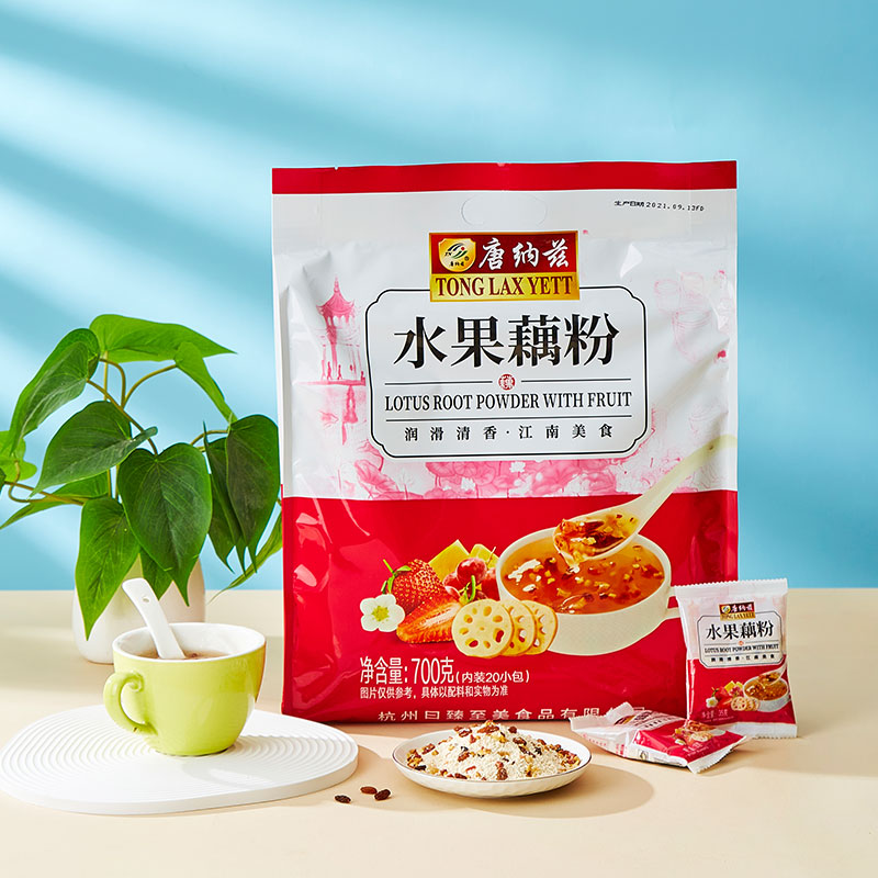 唐纳兹西湖藕粉杭州特产正宗水果坚果藕粉袋装700g早餐冲泡饮品-图1