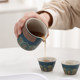 Travel tea set portable quick customer one pot and three cups