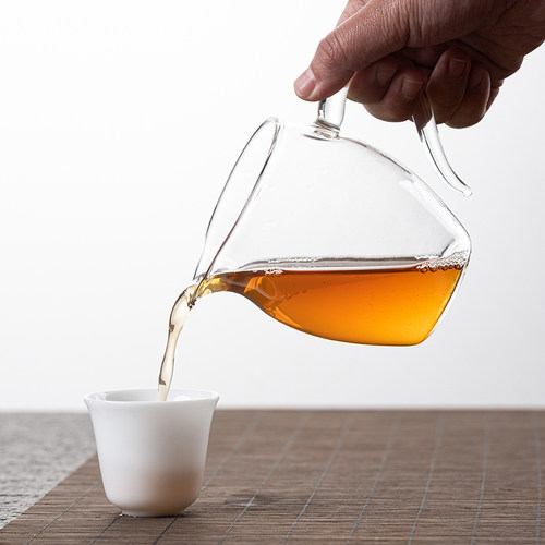 加厚公道杯玻璃耐热泡茶海透明公杯茶具配件茶漏高硼硅茶水分茶器 - 图0