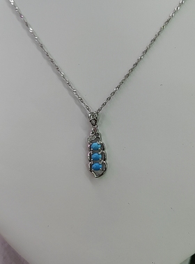 天然原矿绿松石豆豆吊坠葫芦吊坠尺戒面尺寸3x4总长21.8