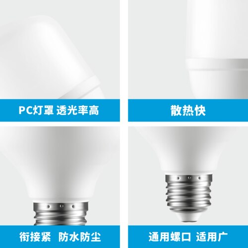 led灯泡螺口节能灯家用超亮大功率工厂e27螺旋灯泡白光照明球泡灯 - 图2