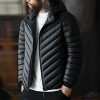 Winter hooded outdoor sports light rib down jacket