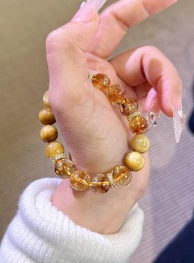 纯天然黄水晶手链招财转运旺事业