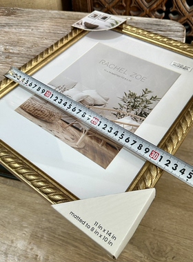 外贸样品美式轻奢麻花金边相框挂画法式复古画廊墙组合装饰画框
