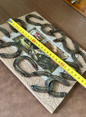 出口样品美式西部马蹄铁复古相框牛仔牧场荒野立体马蹄装饰相框