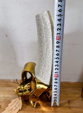 孤品vintage金色香蕉造型花瓶摆件 装饰花器 家居软装陈列