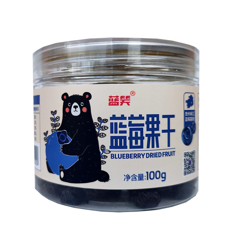 贵州特产麻江蓝莓果干100g×4瓶梅果脯蜜饯果蔬干休闲零食礼盒装