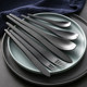 Frosted black 304 dessert knife and fork spoon tableware
