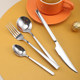 Square handle thickened 304 stainless steel knife and fork spoon tableware