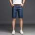Mùa hè mỏng phần denim quần short mỏng thẳng nam năm quần nam quần nam 5 điểm quần thường xuyên quần ống loe thủy triều - Quần jean