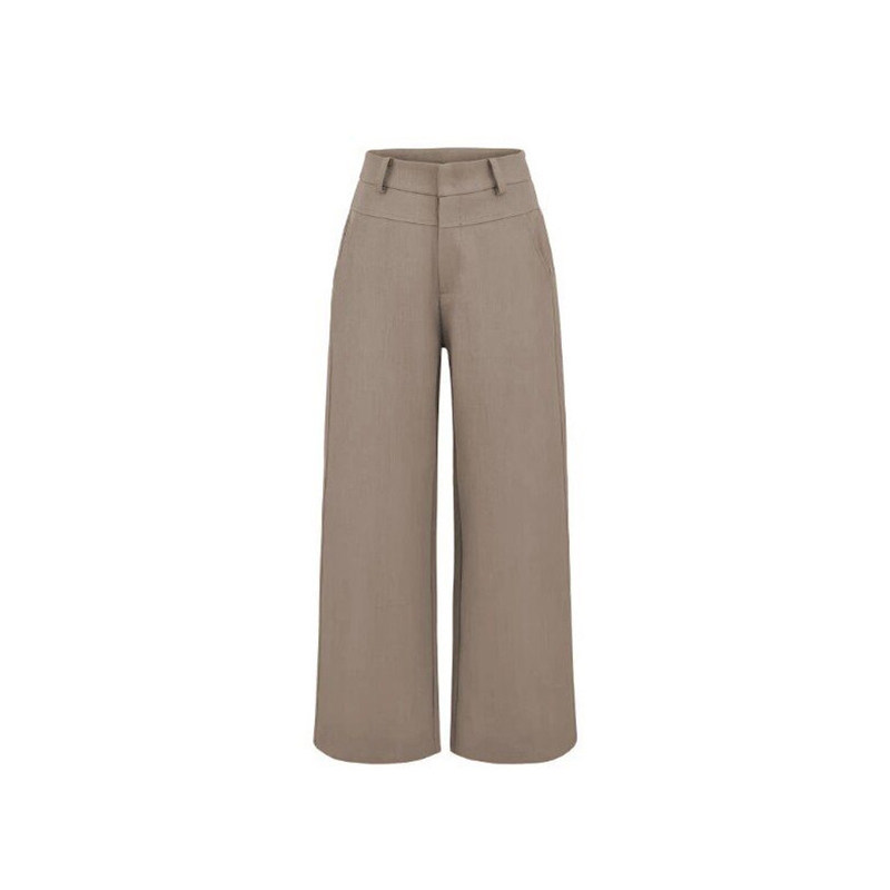 老钱风卡其色西装裤子女款大码春季新款休闲阔腿裤今年流行梧桐裤,淘宝优惠券,粉丝福利购,淘宝优惠卷