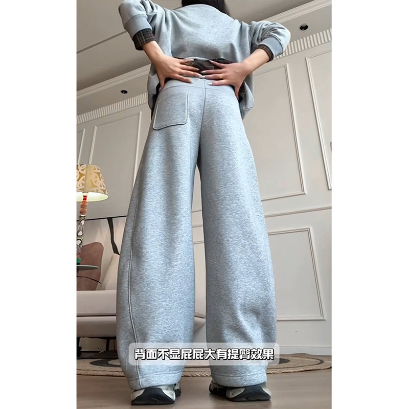 灰色香蕉裤女秋季宽松慵懒风大码胖mm显瘦镰刀卫裤运动阔腿弯刀裤,淘宝优惠券,粉丝福利购,淘宝优惠卷