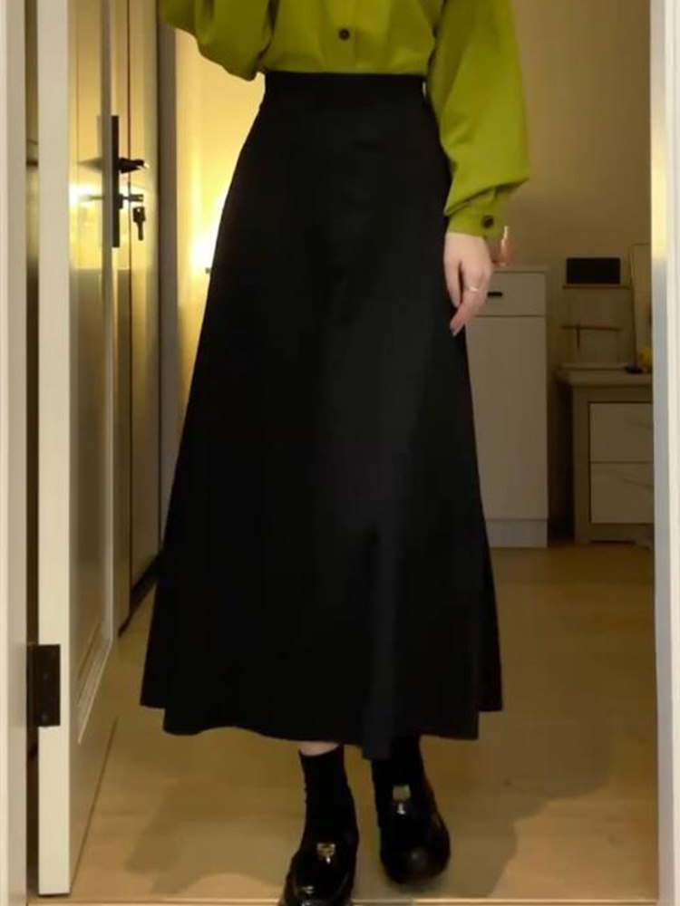 夏季西装半身裙长款女大码胖mm腿粗胯宽显瘦遮肉微胖黑色a字伞裙,淘宝优惠券,粉丝福利购,淘宝优惠卷