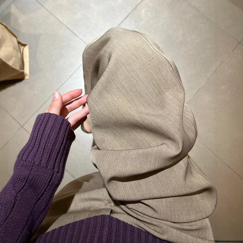 卡其色老钱风阔腿西装裤子春季大码女装运动休闲裤今年流行梧桐裤 - 图0