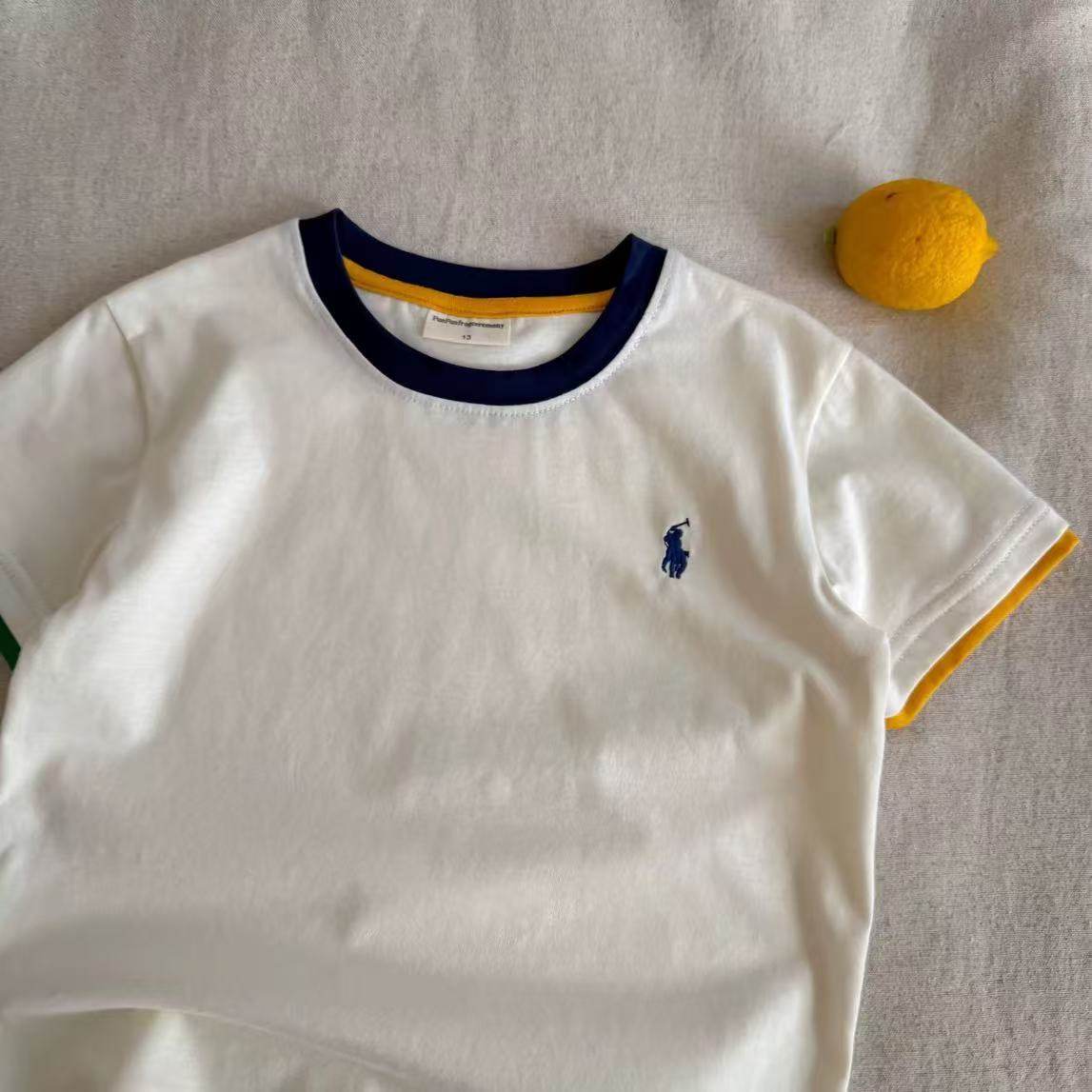 阳光儿童短袖T恤男2025夏季新款小童上衣透气宝宝拼色半袖T女薄款,淘宝优惠券,粉丝福利购,淘宝优惠卷