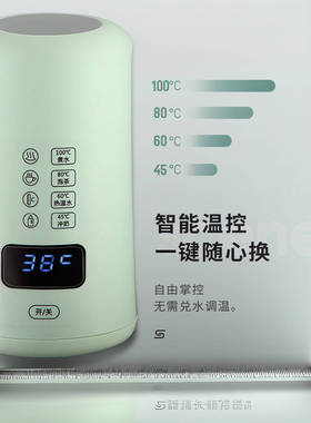 便携式烧水杯小型旅行电热水杯公室烧水壶车载USB恒温水杯加热