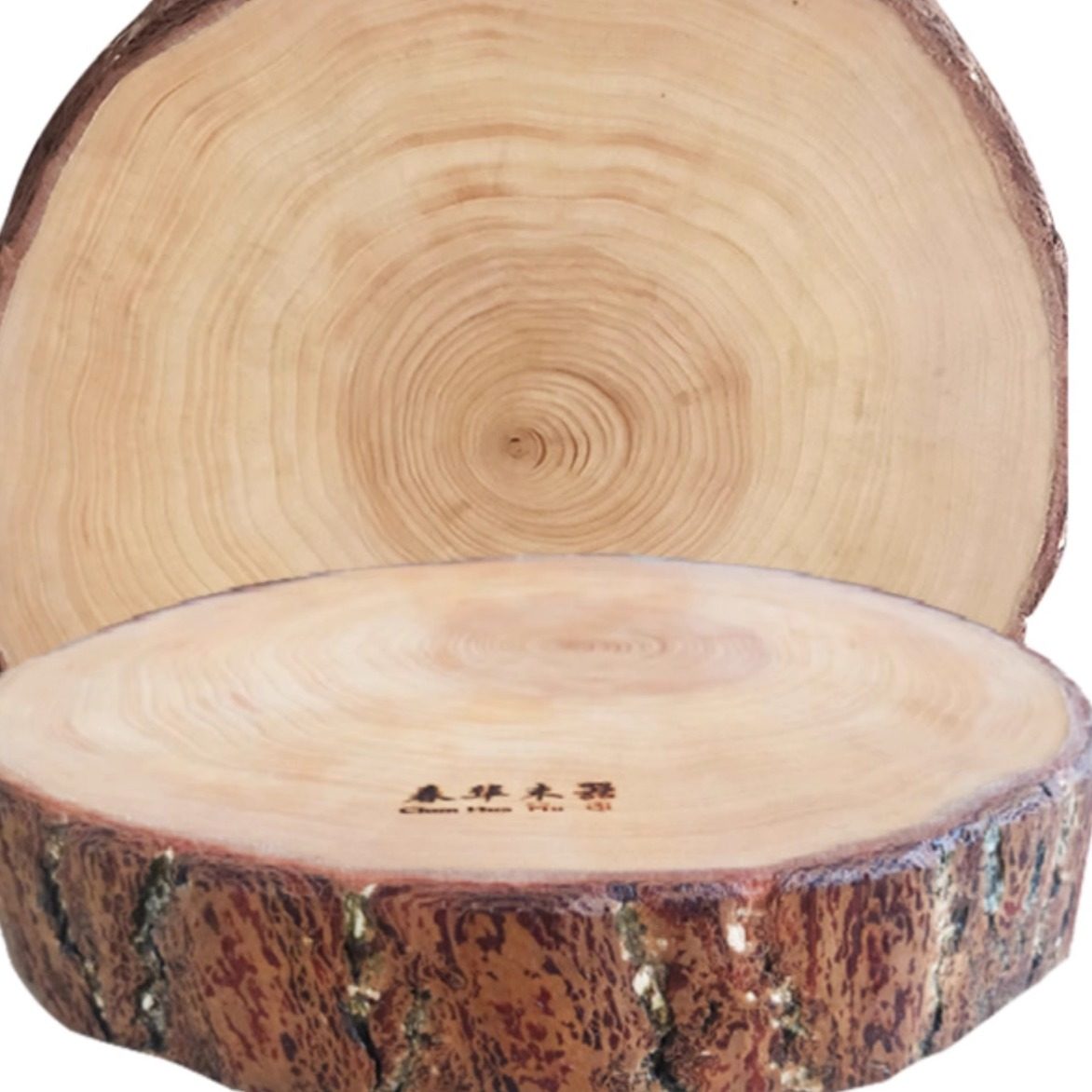 泰兴银杏木砧板白果树实木案板家用整木圆型肉墩耐裂防霉切菜板 - 图2