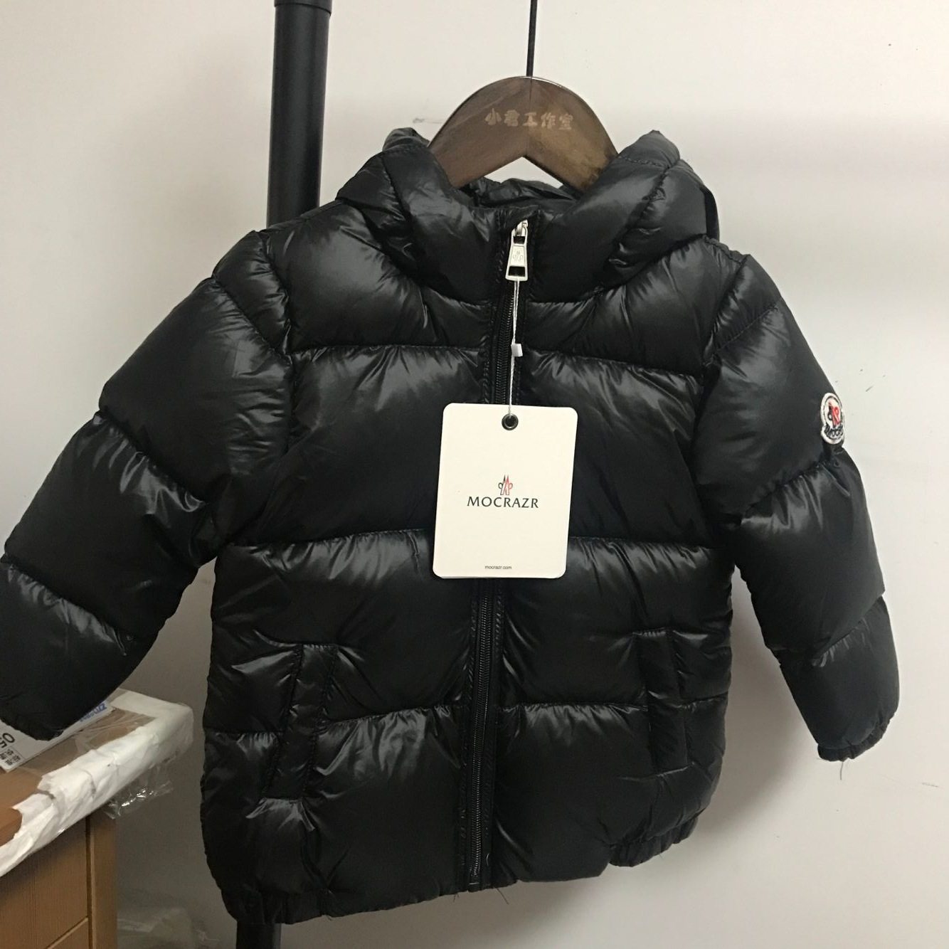 冬装M家儿童短款羽绒服男童女童加厚外套面包服童装羽绒服红色黑