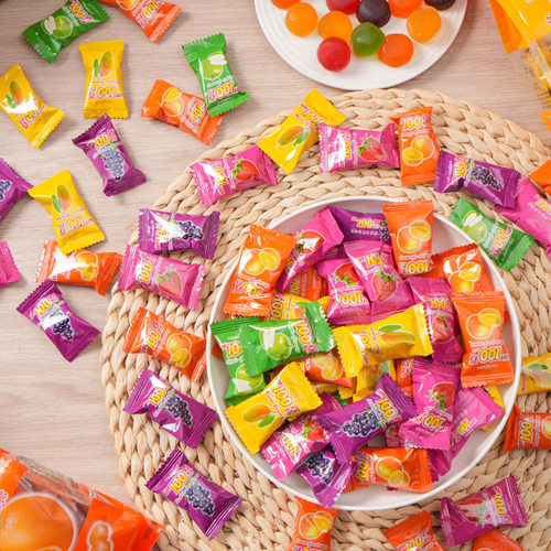 马来西亚一百份芒果味综合口味果汁软糖1000g儿童零食QQ橡皮糖果 - 图0