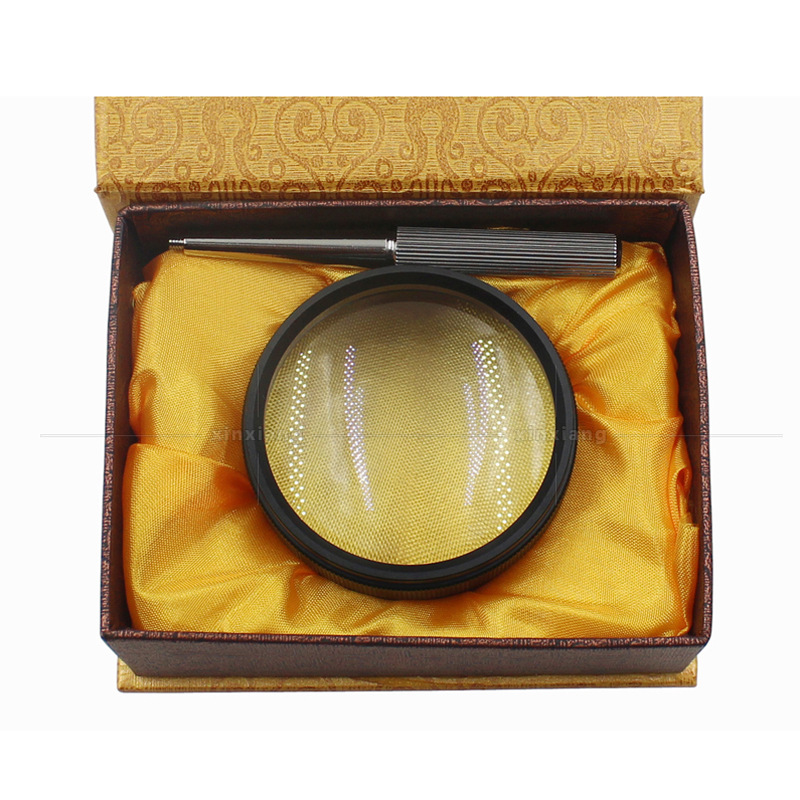 35倍x50mm带手柄全金属鉴定放大镜蔡司光学镜片圆形珠宝镜礼盒装-图3